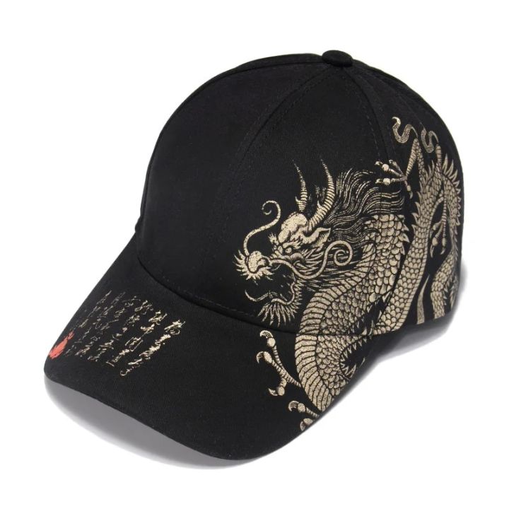 Cap%20Trucker%20Men's%20Gorras%20Outdoor%20100%25%20Cotton%20Baseball%20Cap%20Spring%20Summer%20Chinese%20Dragon%20Design%20Pattern%20Cap%20ParaHombre%20-%20Image%207