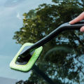 New Car Window Cleaner Brush Kit Windshield Cleaning Wash Tool Inside Interior Auto Glass Wiper With Long Handle Car Accessories. 