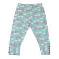 Blue Printed Design Pants For Girls. 