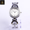 Image Color Fancy Ladies Watches- Stoned Chain ( Silver & White ). 