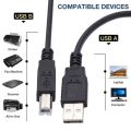 3M High Speed USB Printer Cable USB 2.0 Type A Male to Type B Male Cable Cord. 