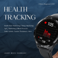 Ultima Magnum E400 Luxury Smartwatch with a 1.43” AMOLED Screen, Stainless Steel Frame, Canvas Wrist Strap & Free Leather Strap, Bluetooth Calling, Health Suite, 100+ Sports Modes, IP68 Rated Smart Watch. 