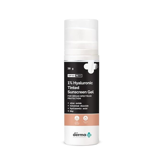 The Derma Co 1% Hyaluronic Tinted Sunscreen Gel 50 gm