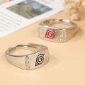 Leaf Ring Konoha Uzumaki Symbal Logo Sign Sasuke Itachi Ninja Fashion Metal Anime Jewelry Cosplay Naruto Ring Open Adjustable Ring WANNA. 