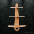 3 Layer Semi Circle Wooden Wall Rack Shelf with Formica Laminated by Supreme Decor. 