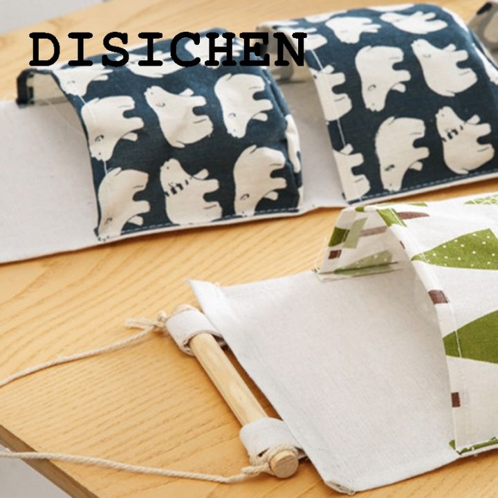 DISICHEN%20New%20style%20Home%20Kitchen%20Wall%20Mounted%20Storage%20Bag%20With%203%20Pockets%20Linen%20Fabric%20Waterproof%20Wall%20Door%20Closet%20Hanging%20Organizer%20For%20Bath%20Bedroom%20-%20Image%205
