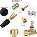 Pressure Washer Accessories Kit, Pressure Washer Rotating Turbo Nozzle 4000PSI , 1/4 Inch Quick Connect Pivoting Coupler. 