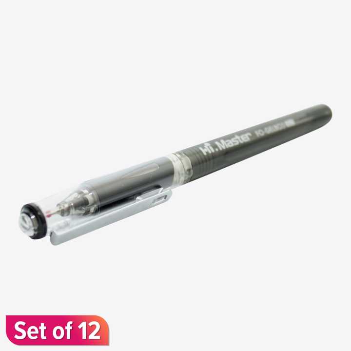 Hi-%20Master%200.7%20MM%20Super%20Smooth%20Black%20Color%20%20Ball%20Pen-%2012%20Pcs%20-%20Image%203