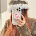 Cute Sanrio Hello Kitty Magnetic Bracket Magsafe Wireless Charge Phone Case For iPhone 15 14 13 12 11 Pro Max Clear Hard Cover. 