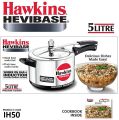 HAWKINS H56 Hevibase Induction Compatible Aluminum Pressure Cooker, 5-Liter,SILVER. 