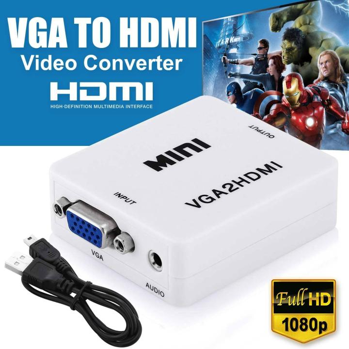 1set Built-in 1080p Chipset Hdmi To Vga With Audio Cable Micro Mini Hdmi To Vga - Foto 6