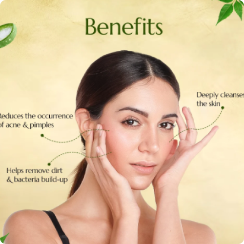 Astaberry Neem And Aloe Face Wash 60 Ml Natural Herbal Skin Care for All Skin Types Deep Cleansing And Pore Minimizing
