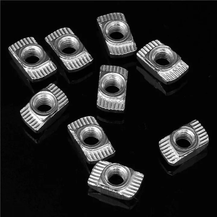 fasdaga%20300%20Pcs%20M5%20Hammer%20Nut%20Carbon%20Steel%20Aluminum%20Connector%20T%20Fastener%20Sliding%20Nut%20-%20Image%203