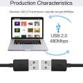 USB 2.0 Type Male to Male Cable (1.5M). 