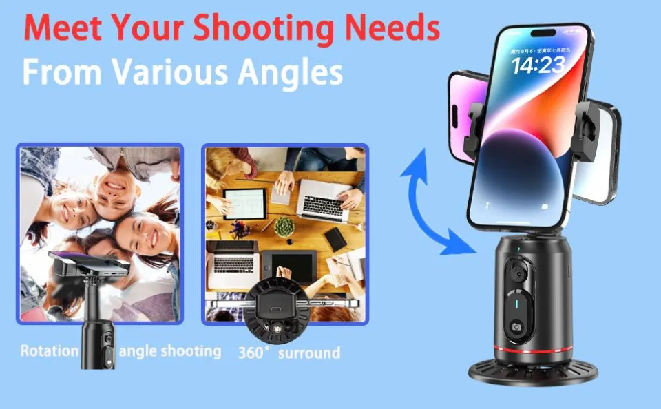 Auto Face Tracking Tripod 360° Rotating Auto Tracking Phone Stand