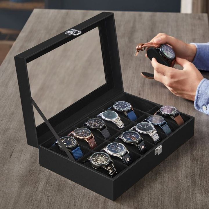 Qubix%2012%20Slots%20Smart%20Watch%20Box%20PU%20Leather%20Watch%20Display%20Case%20Storage%20Box%20Organizer%20-%20Image%202