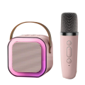 Portable K12 Bluetooth Small Home KTV Microphone Speaker Pink. 
