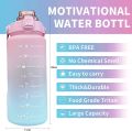 2 Litre Water Bottle,Big Water Bottle with Straw, Leakproof Sport Water Bottle with Time Markings Reminder,Motivational Water Bottle for Fitness, Camping Yoga Trave Gym Outdoor Sports. 