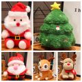 3D Stuffed Animals Elk Toy Christmas Tree Christmas Elk Plush Toy Plushies Openable Christmas Series Doll Cartoon Collection Santa Claus Plush Dolls Christmas Atmosphere. 