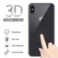 Apple iPhone X  Back Carbon Fiber Unbreakable Membrane Skin Guard Sticker Protective Film Wrap (Transparent). 