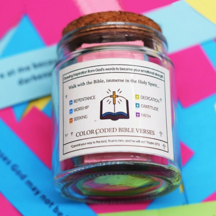 New Colorful Bible Verses Jar Emotions And Feelings Color Coded ...