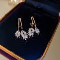 Enacolor Elegant Metal Full Crystal Earings Ear of Wheat Earing for Women Accessories. 