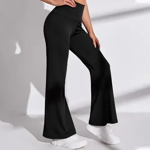 "Stylish%20Black%20Flared%20Pants"%20mango%20Pant%20For%20Women%20MG%20-%20Image%206