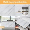 3m x 61cm Kitchen Marble Sticker Oil Proof Waterproof Paper Backsplash Sticker Roll Stove Cabinet Liner Décor Self Adhesive Wallpapers. 