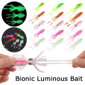 1Pcs Luminous 10/12/15cm Fishing Tackle Artificial Lures Soft Bait Fishing Lure Squid Baits. 