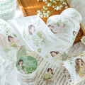 Sweet Journal Heart Girl Series Masking Tapes Decorative Sticky Character Washi Tape for Journaling Diary DIY Crafts Scrapbooking. 