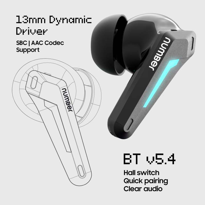 Number%20Super%20Buds%20GT%20M9%20Gaming%20TWS%20Earbuds,%2060Hr%20Playback,%20ANC,%204%20Mic%20ENC,%20Dual%20Pairing%20Bluetooth%20v5.4%20Earbuds%20-%20Image%2010