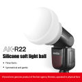 Flash Diffuser Dome Collapsible AK-R22 Silicone Soft Light Ball For V1 Series Flashes AD100PRO AD200PRO Photography Live Ruishu. 
