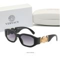 Urban Retro UV400 Versace Steampunk Sunglasses With Square Men's Clothing Brand Design. 