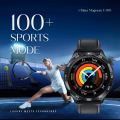 Ultima Magnum E400 Luxury Smartwatch with a 1.43” AMOLED Screen, Stainless Steel Frame, Canvas Wrist Strap & Free Leather Strap, Bluetooth Calling, Health Suite, 100+ Sports Modes, IP68 Rated Smart Watch. 