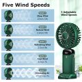 5 Speed Mini Portable Fan With Digital Display Upto 5 Hrs Backup. 