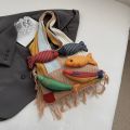 New Little Fish Shoulder Bag Handmade Large Capacity Versatile Tote Bag Summer Cotton Cute Relaxed Knitted Bag Casual Outing. 