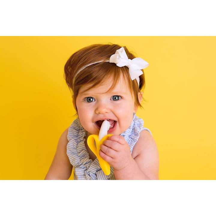 Safe Banana Shape Baby Teether Toys Silicone Toothbrush Teething Kids Tooth Brush Dental Care Gifts Chew Toys for Children