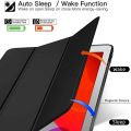 Smart Case for iPad 7/8/9 Generation 10.2 inch (2019/2020/2021) Pencil Holder, PU Lather Soft TPU Back Case Cover - Black. 