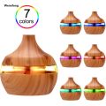 Wenefang Electric Humidifier Essential Aroma Oil Ultrasonic Wood Air Humidifier Mini Mist Maker with LED Light For Home. 