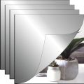 Self Adhesive Acrylic Plastic Wall  Mirrors 40 * 60 cm (Silver). 