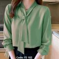 Women's Formal Tie Shirt Elegant Classy Top for Special Occasions. 