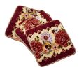 Set of 3 Premium Floral Printed Sofa/Floor Chakatis Cushions for Home Decor. 