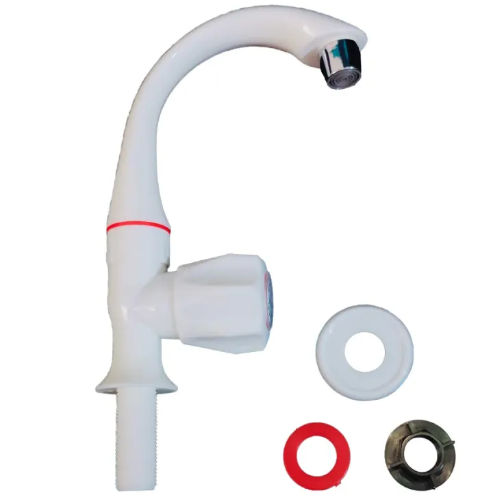 Plastic%20Swan%20Neck%20Wash%20Basin%20Tap%20Spindle%20with%20Flange%20(White)%20-%20Image%203