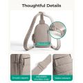 Versatile Multiple Pockets Fluffy Crossbody Bag Soft Portable Chest Bag Lightweight Commuting Bag For Travel Work Shopping Gym Store. 
