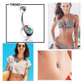 Belly Button Rings Navel Rings Body Piercing Jewelry Stainless Steel Round CZ. 