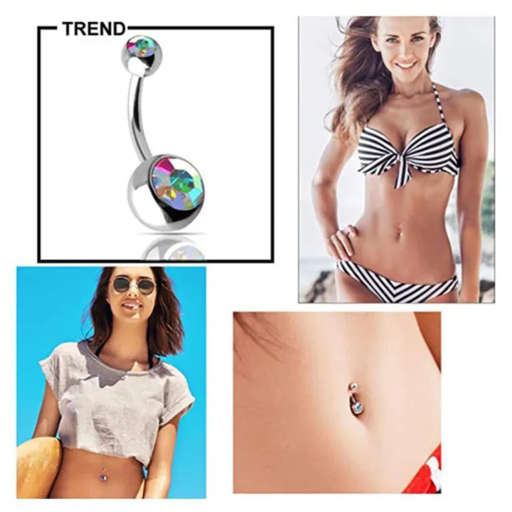 Belly%20Button%20Rings%20Navel%20Rings%20Body%20Piercing%20Jewelry%20Stainless%20Steel%20Round%20CZ%20-%20Image%203