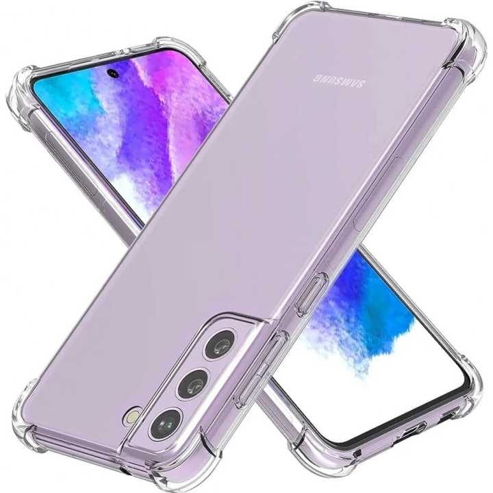 Samsung S21 FE Cover (S21 FE Model Only) Clear Transparent Shockproof Soft Tpu Cover Case