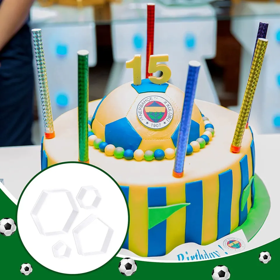 Football Pattern Cookie Cutters Football Cake Fondant Hexagon