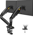 NB North Bayou Dual Monitor Desk Mount Stand  F160 Full Motion Swivel Computer Monitor Arm for Two Screens 17-27 Inch Black. 