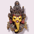Ganesh Mask 16 Inch 1.5 Kg Resin Statue, Resin Material, Hand Made In nepal. 